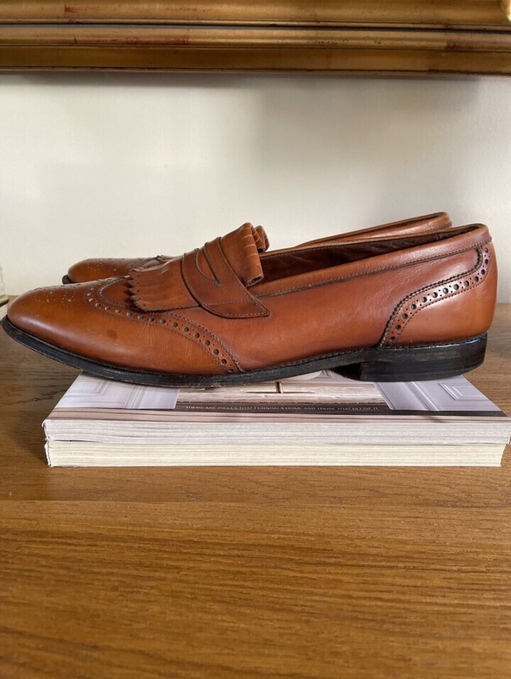 Allen Edmonds Wakefield Penny Loafer Leather Brogue 12
